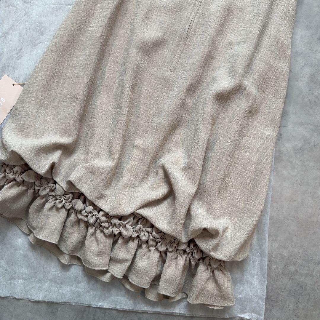 未使用タグ付【FOXEY】 デイジーリン シャーリングハムワンピース 38