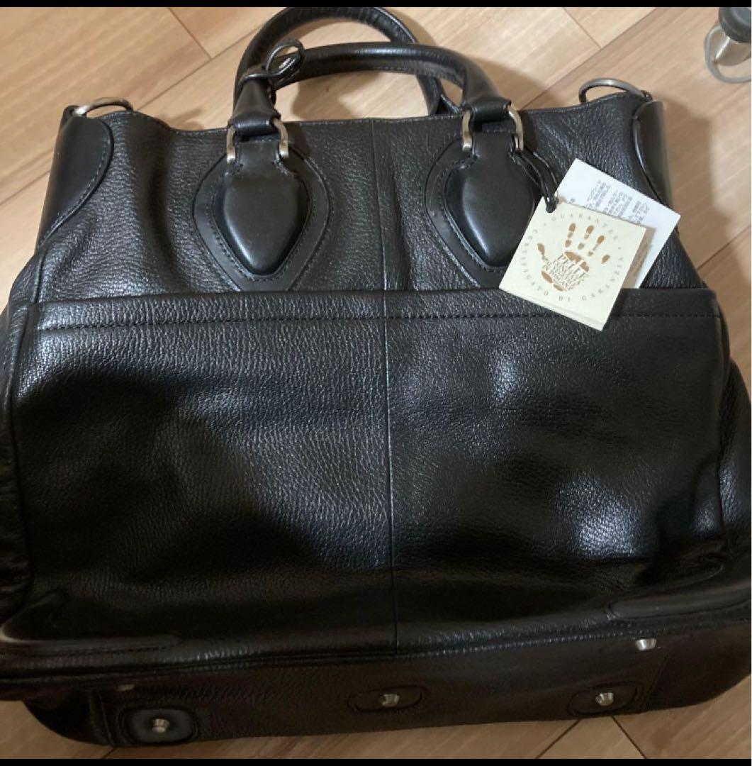 レザー ブラック トートバッグ