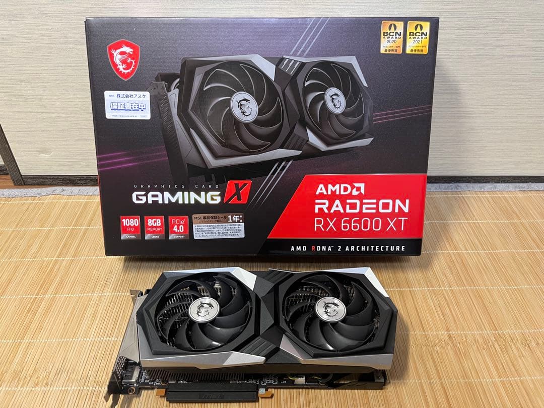 グラフィックボード・グラボ・ビデオカード MSI Radeon RX 6600 XT GAMING X 8G