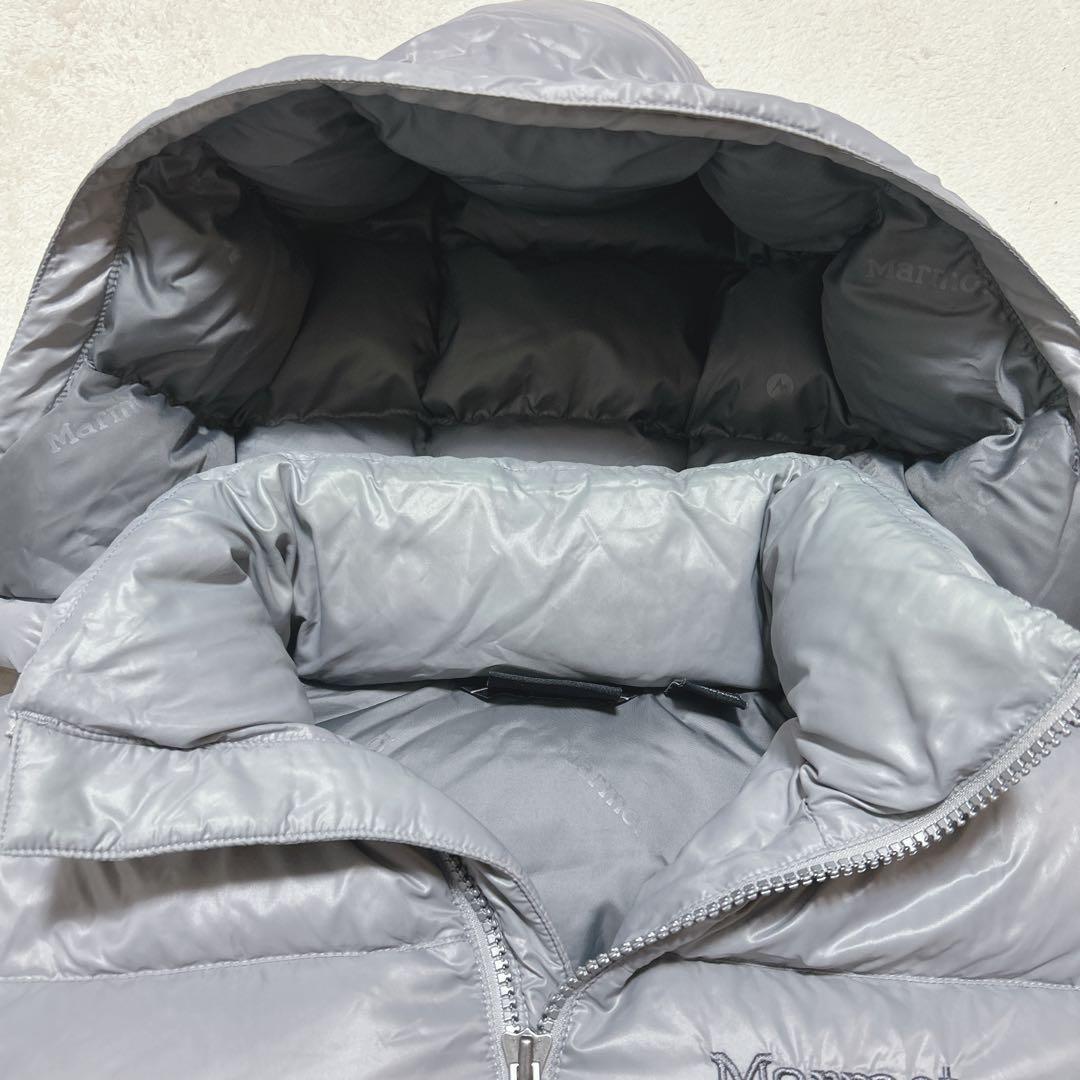 00s y2k marmot 短丈 ダウンジャケット グレー ドロコード付き