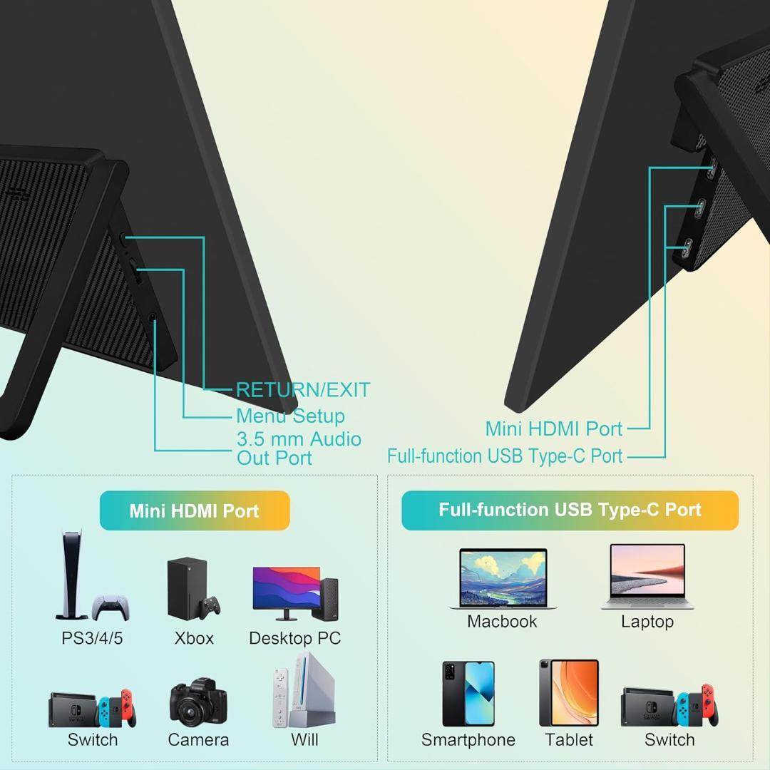 【開封済・未使用】Tpsmtdis　18.5インチポータブルモニター　ブラック①