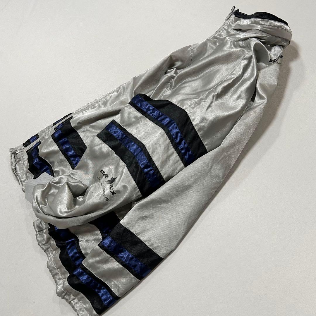 90s ナイロン セットアップ ジャージ シャイニーシルバー y3k Cyber