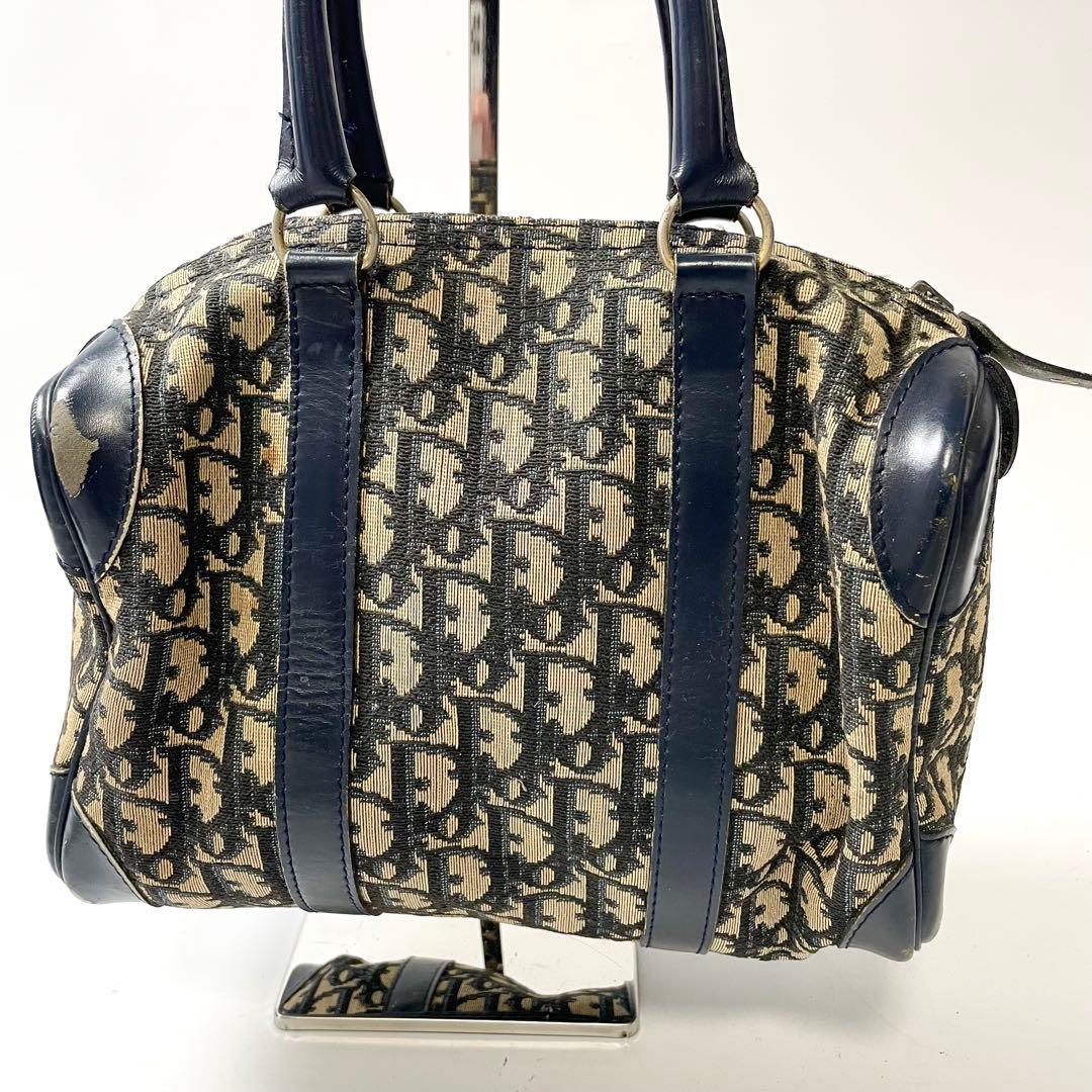 Dior トロッター　キャンバス　ハンド　ミニボストンバッグ　ネイビー