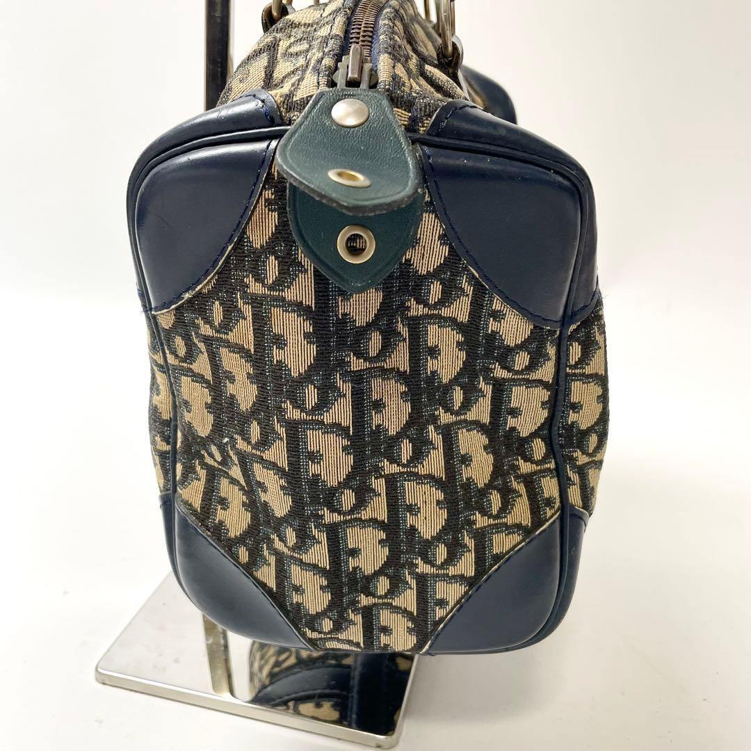 Dior トロッター　キャンバス　ハンド　ミニボストンバッグ　ネイビー