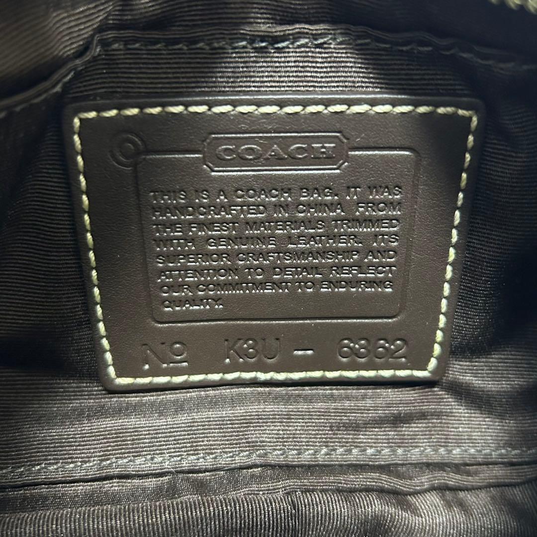 【極美品】コーチ 6362 ソーホー シグネチャー ワンハンドバッグ 肩掛け 茶