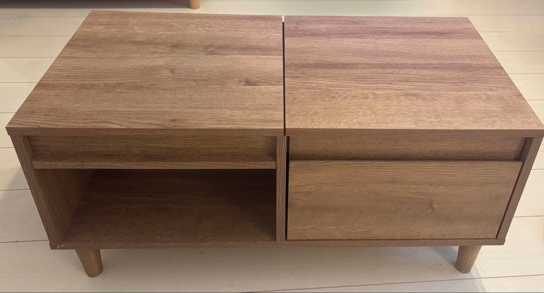 [幅80]テーブルドレッサー ロータイプ 鏡台 収納 メイク 化粧台 ミラー