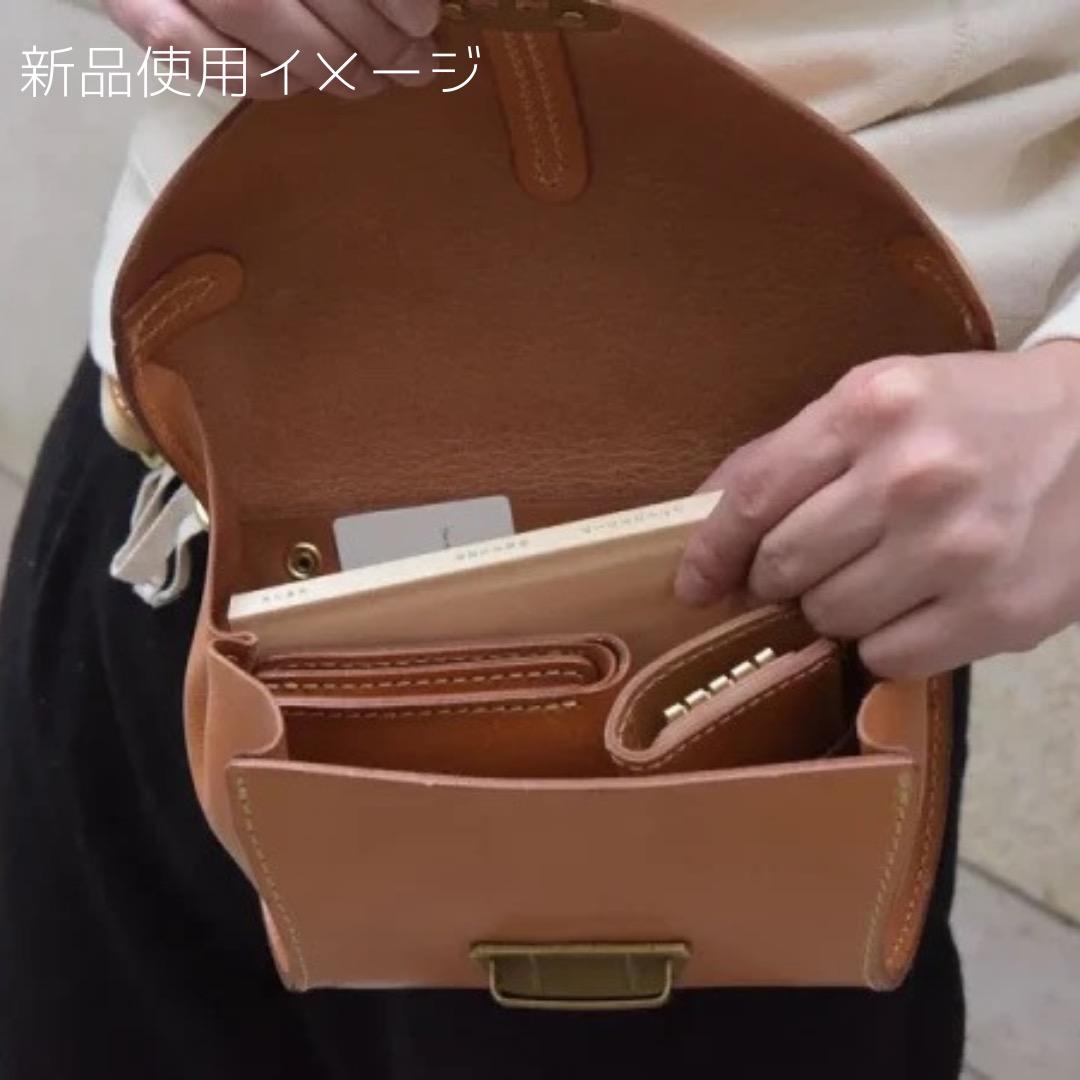 HERZ ヘルツ 3次元立体フォルム 2wayウエストボディバッグキャメル