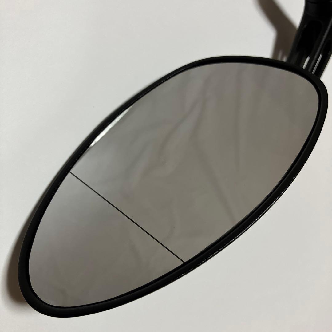 KiWAV バイクミラー オーバル 黒 M10 アルミ製