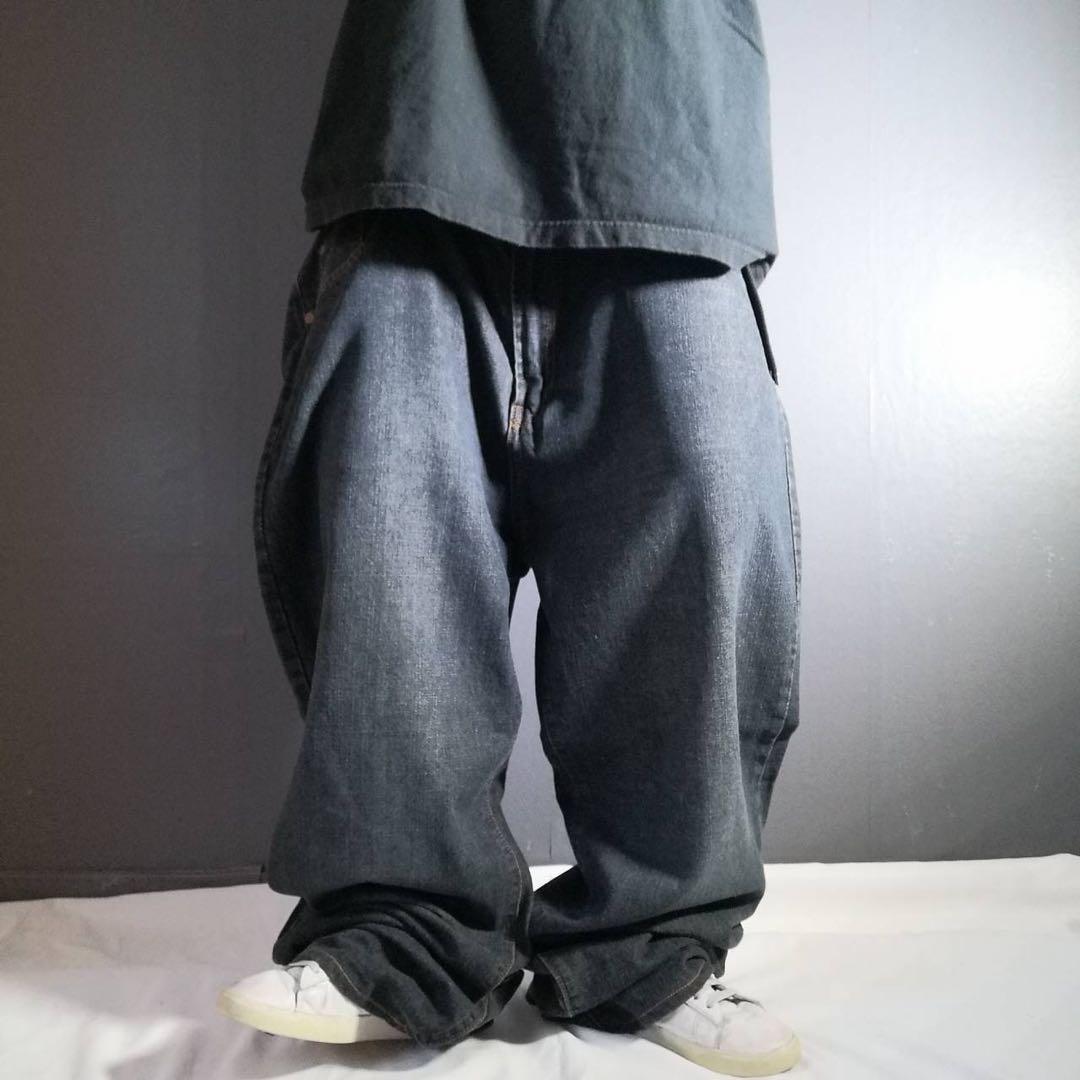 SEANJOHN ショーンジョン ゴールド刺繍 バギーデニム 極太 B系 W40