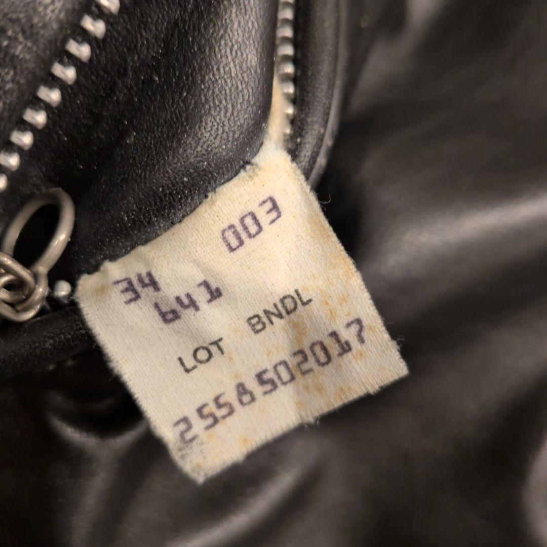 ✨美品✨ショット ライダースジャケット ダブル ボアライナー 34 641 黒