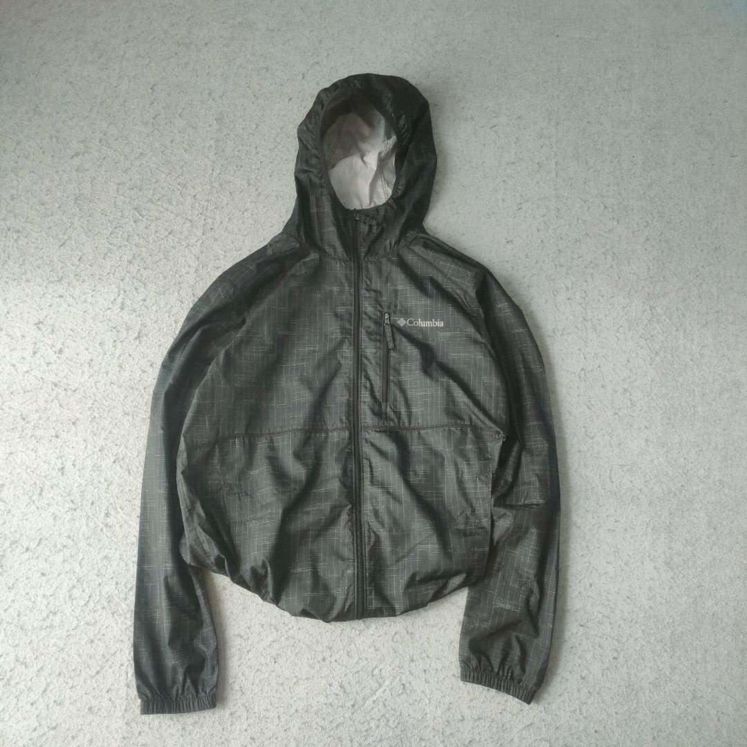 Columbia ナイロンジャケット ブラック 総柄 shell 7