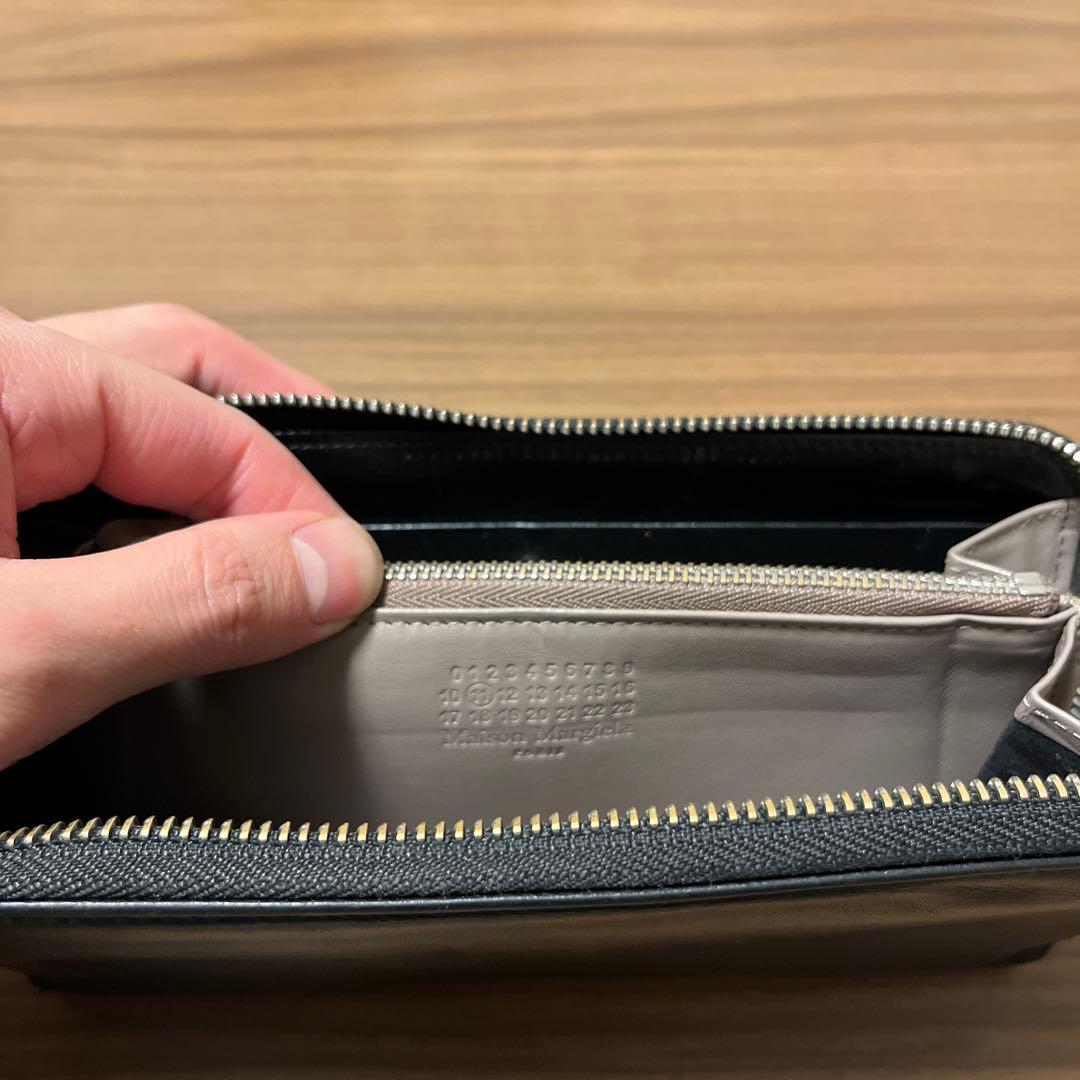 マルジェラ 長財布 カーフスキン　黒　山口一郎