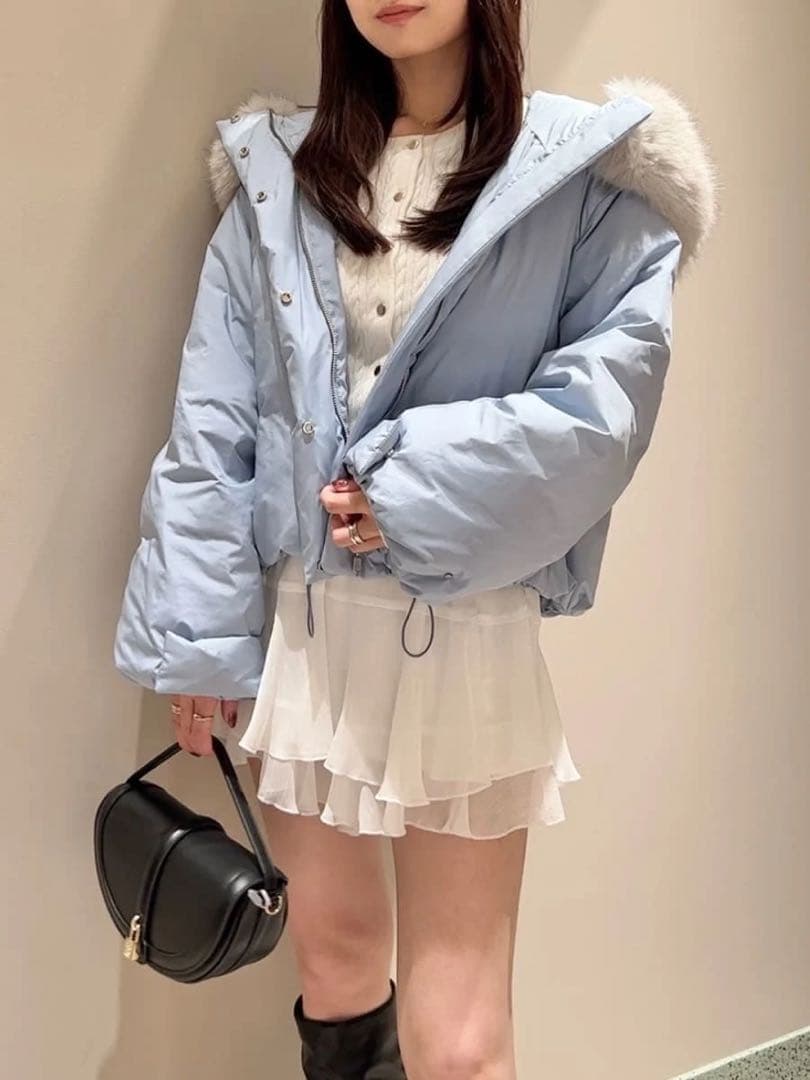 SNIDEL 西川フードファーショートダウンコート