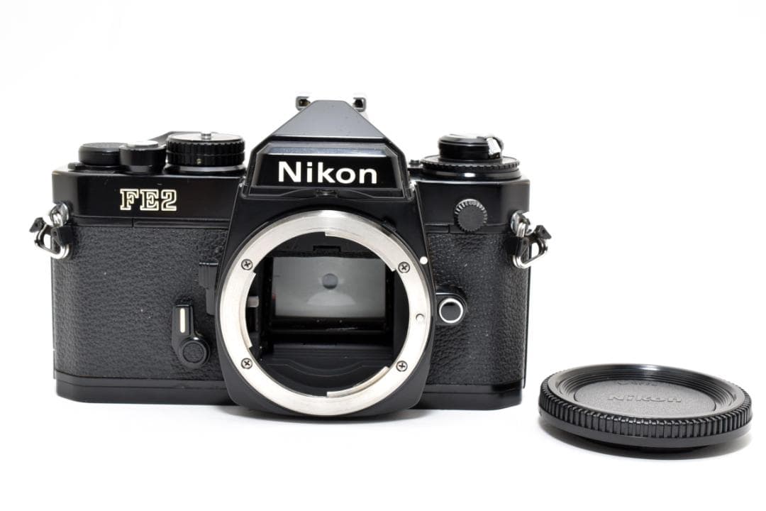 超美品 NIKON FE2 ブラック フィルムカメラ　モルト新品交換済 H242