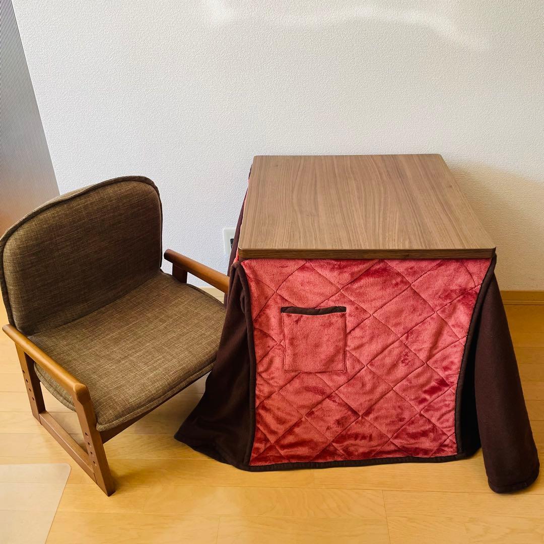 美品✨　ユアサプライムス なごみ 1人用　こたつ3点セット　2段階調整