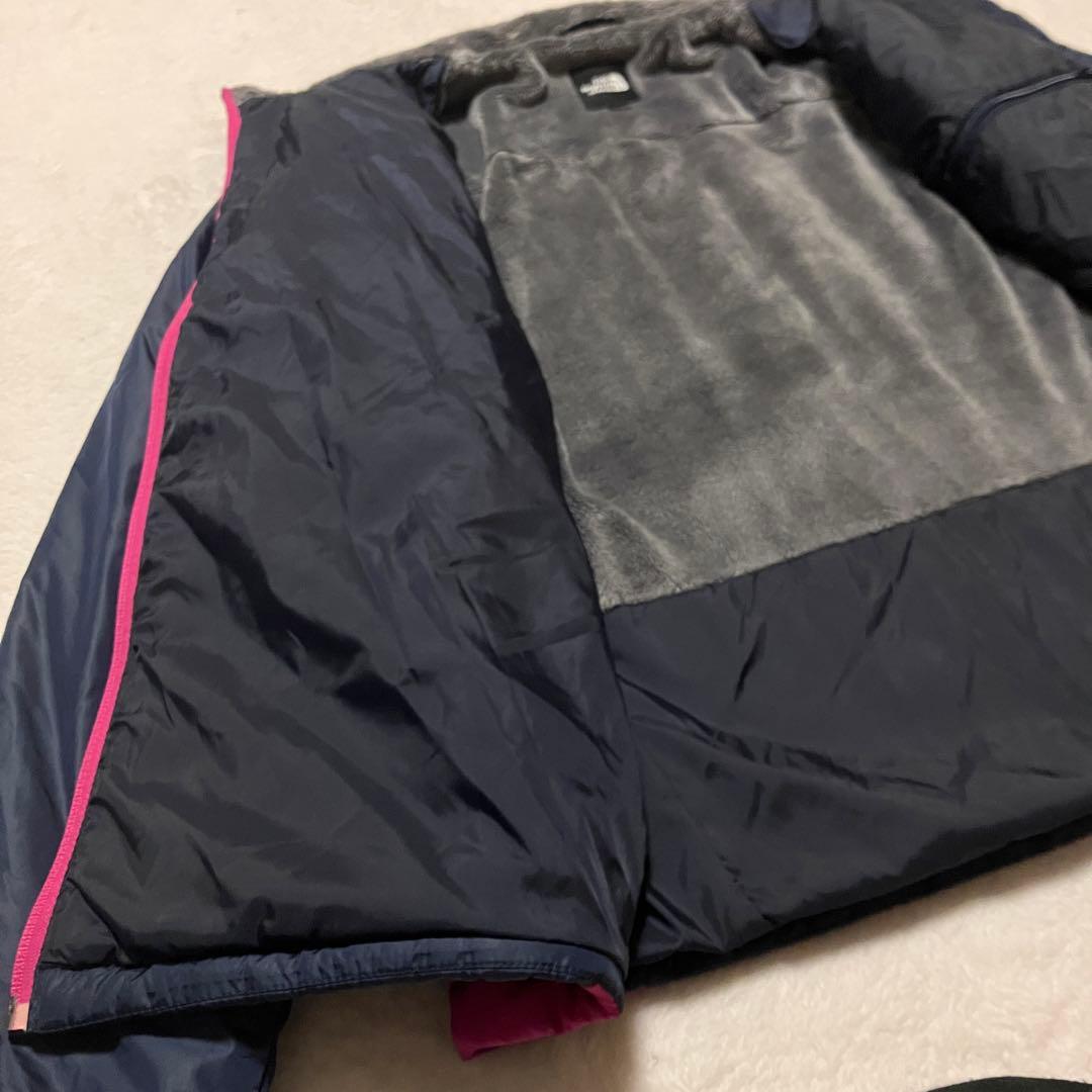 THE NORTH FACE ダウンジャケット XL ネイビー/ピンク 裏起毛