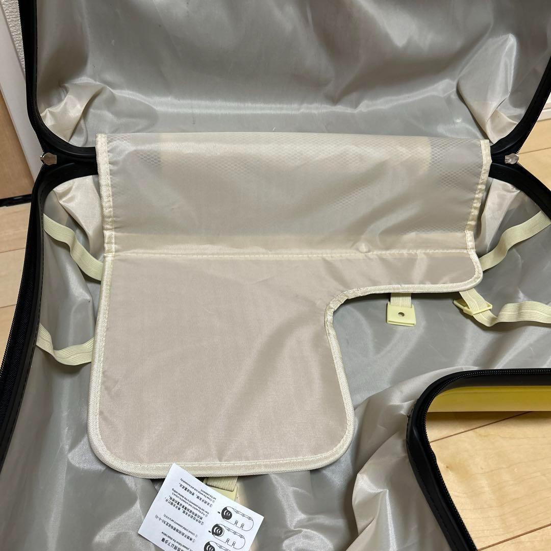 子供が乗れるスーツケース イエロー Mサイズ キャリーケース 旅行 お出かけ