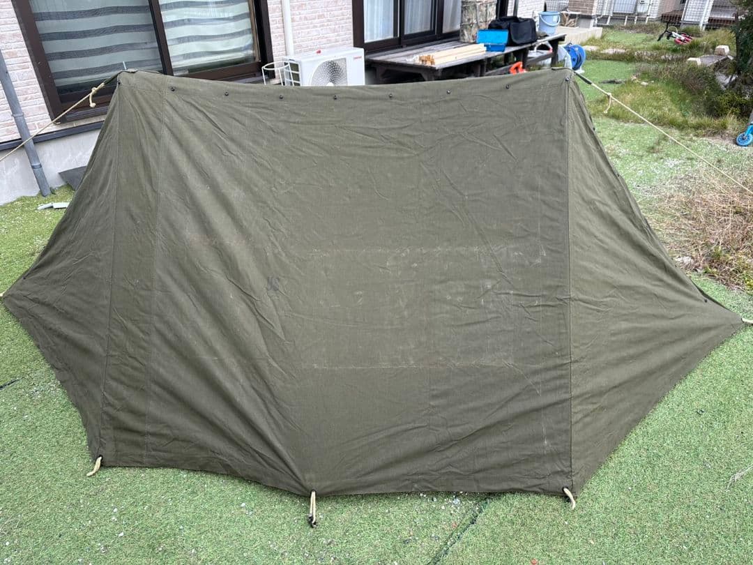 USパップテント２枚 1枚ジッパー加工済み　　軍幕