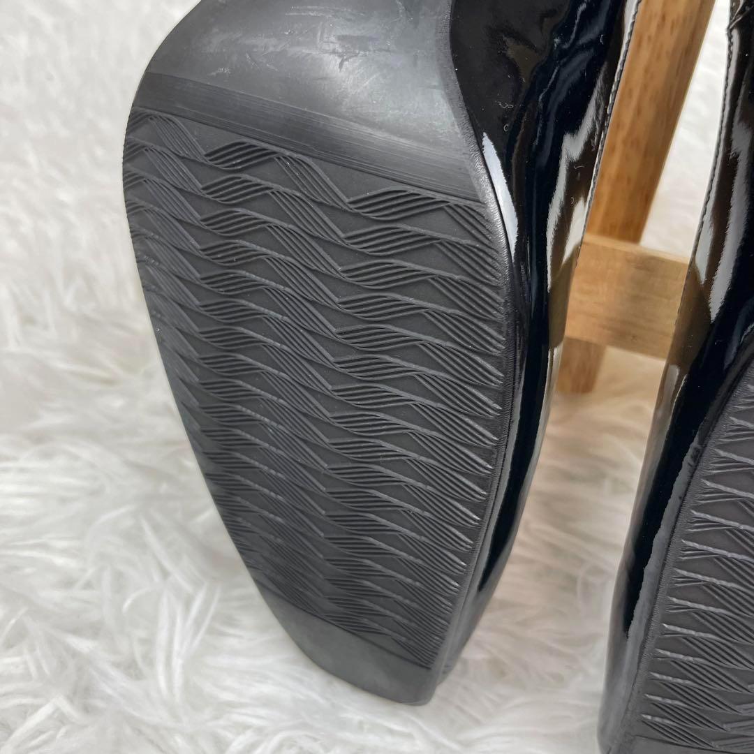 極美品✨リーガル✨ハイヒール✨23cm✨スクエアトゥ✨エナメル✨黒✨冠婚葬祭