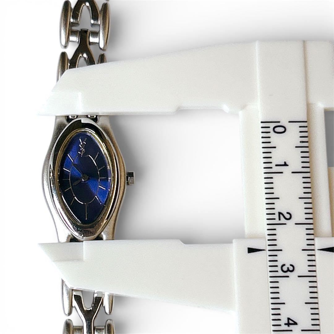 美品✨稼働品　イヴ・サンローラン　オーバル クォーツ　アクセサリー　腕時計　華奢