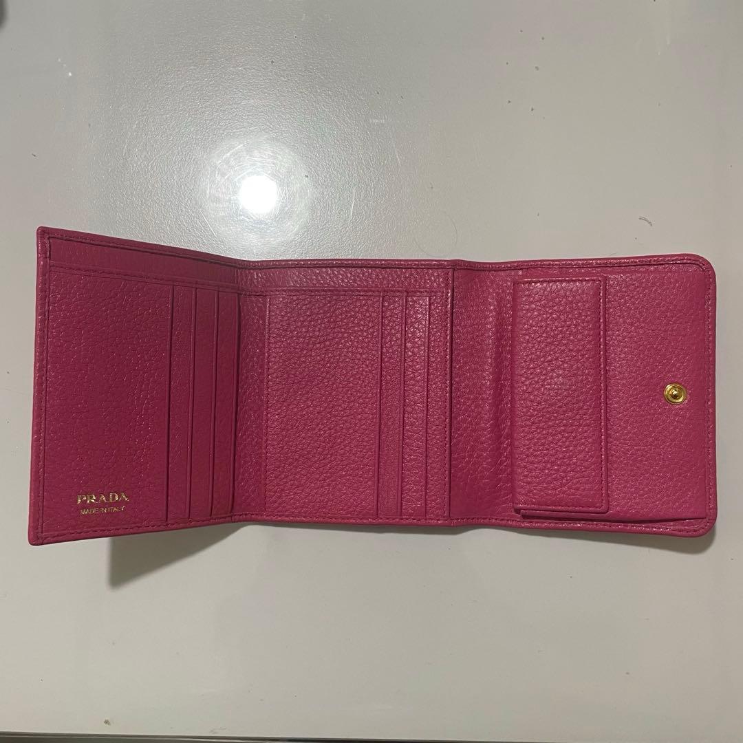 【PRADA】三つ折り財布 プラダ レザー 1MH176 レディース