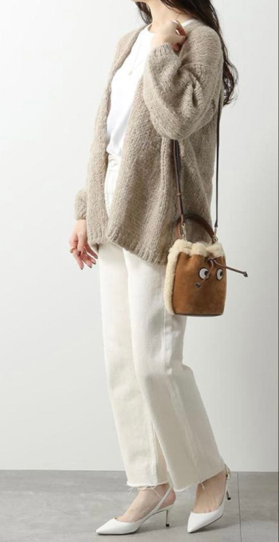 アニヤハインドマーチ　アイズ　スエード　ボア巾着バック　ショルダー