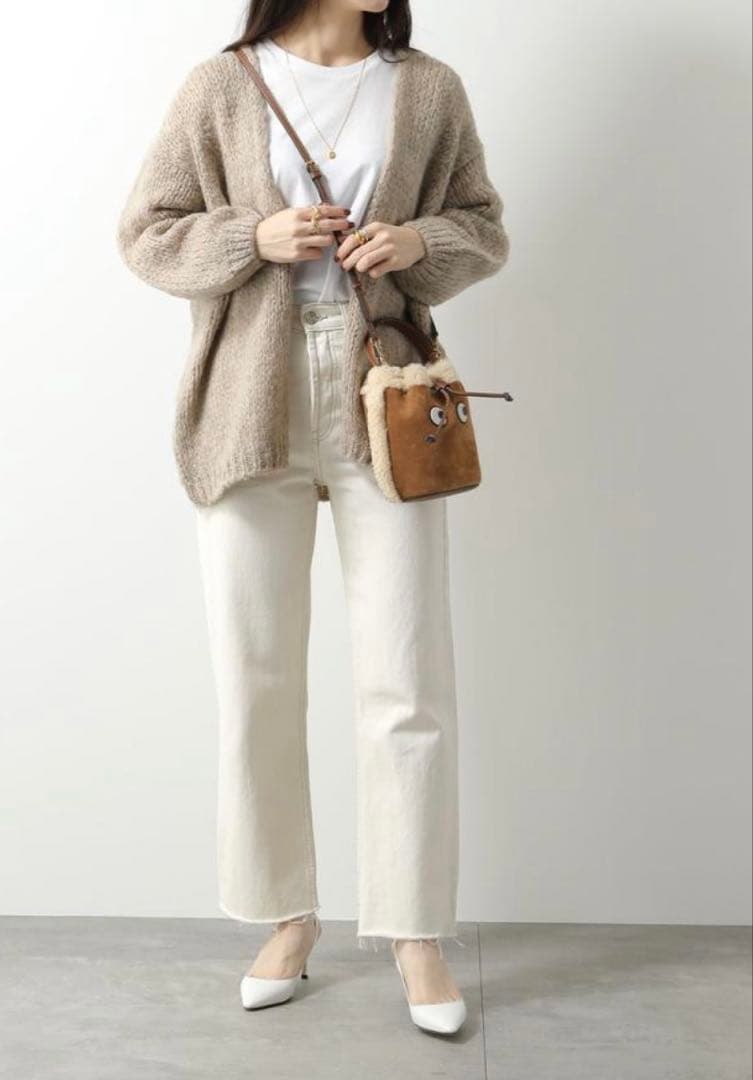 アニヤハインドマーチ　アイズ　スエード　ボア巾着バック　ショルダー