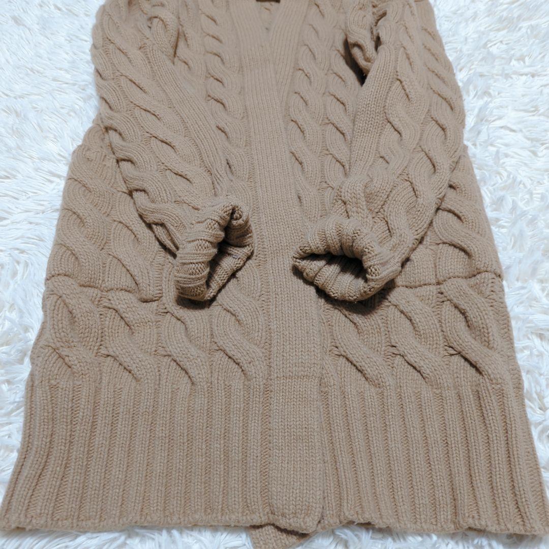 MaxMara　ロングニット　ケーブルニット　白タグ　カシミヤ混　ウール