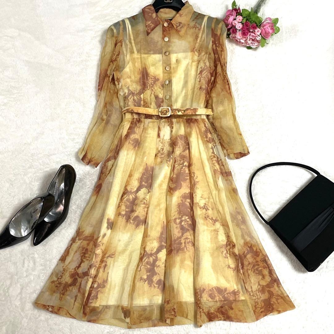 希少/美品● ジャンポールゴルチエ ワンピース インナー付き レース 花柄