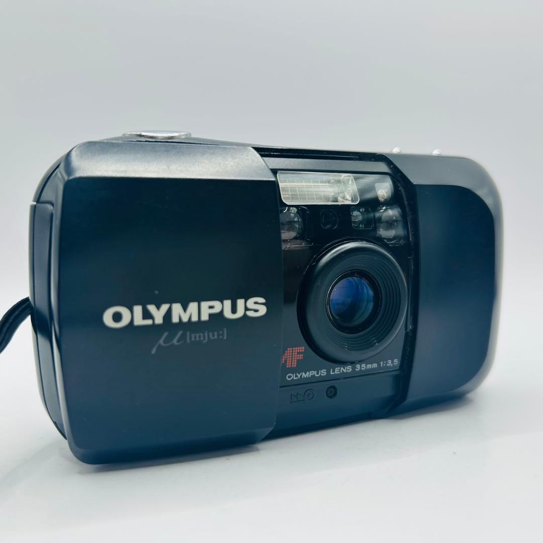 美品　OLYMPUS μ mju 初代 ブラック コンパクトフィルムカメラ