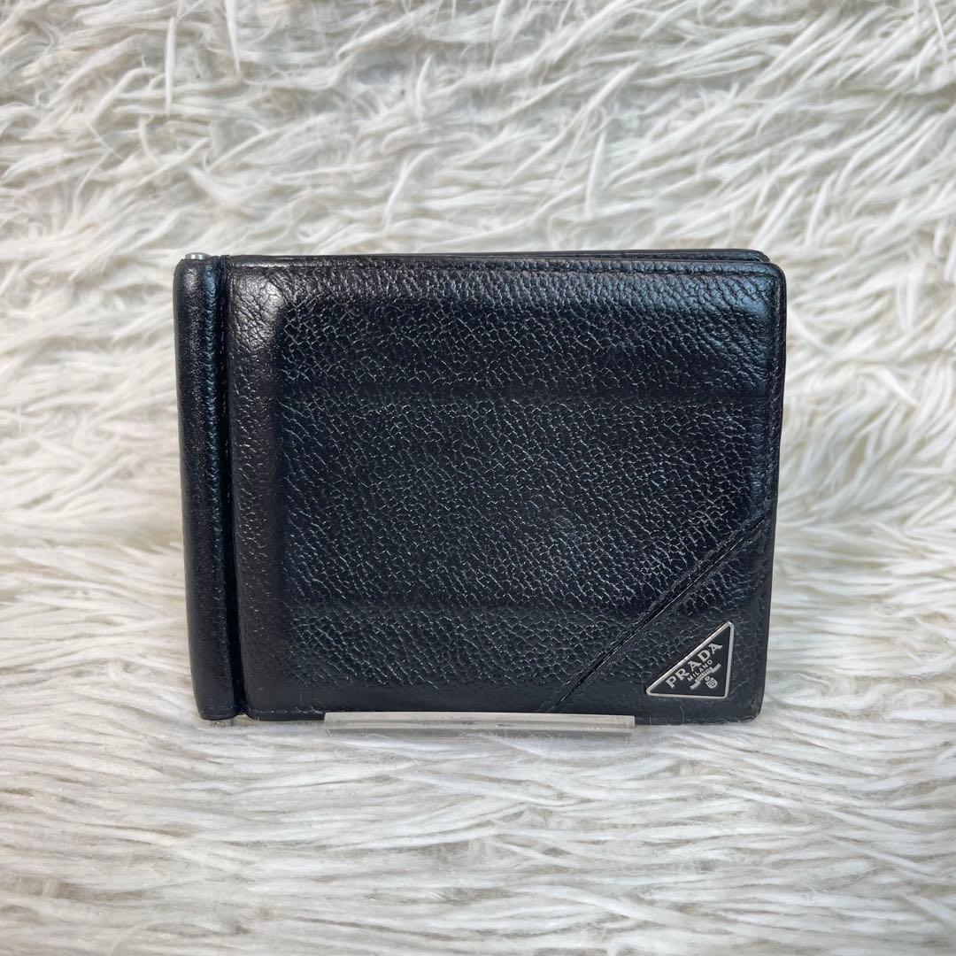 良品✨PRADA プラダ マネークリップ サフィアーノ トライアングル