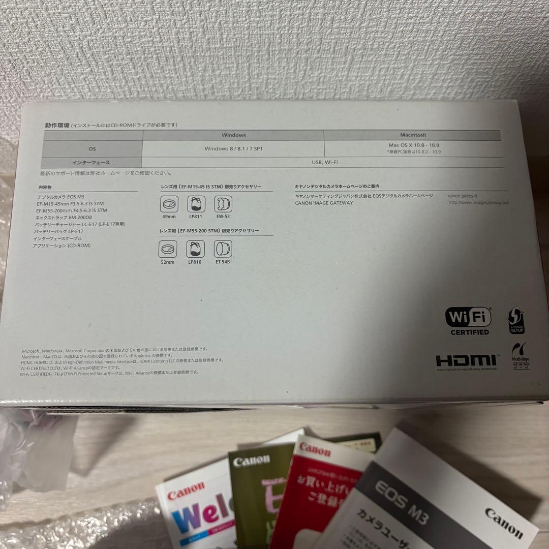 Canon EOS M3 ホワイト レンズ2本付き