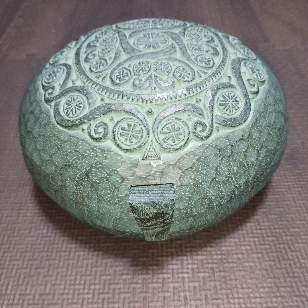 【木林】荒井修　木彫り　小物入れ