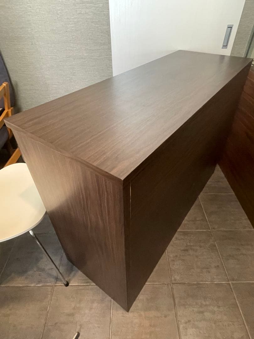 美品■天然木アルダー材 CORKコルク120オープンカウンター GARTガルト