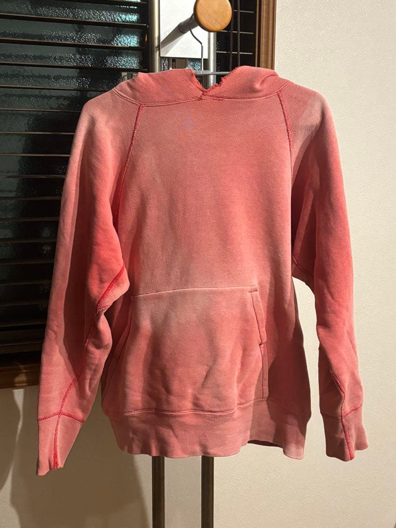 て*～様 50s 60s 鬼フェード 赤パーカー ピンク ヴィンテージ スウェッ
