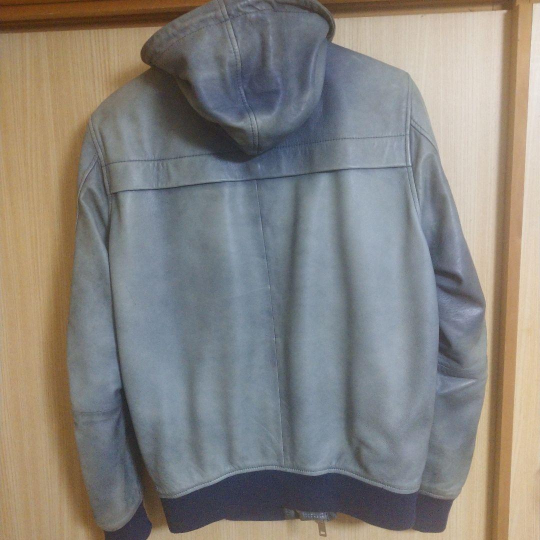 DIESEL フード付きレザーパーカー