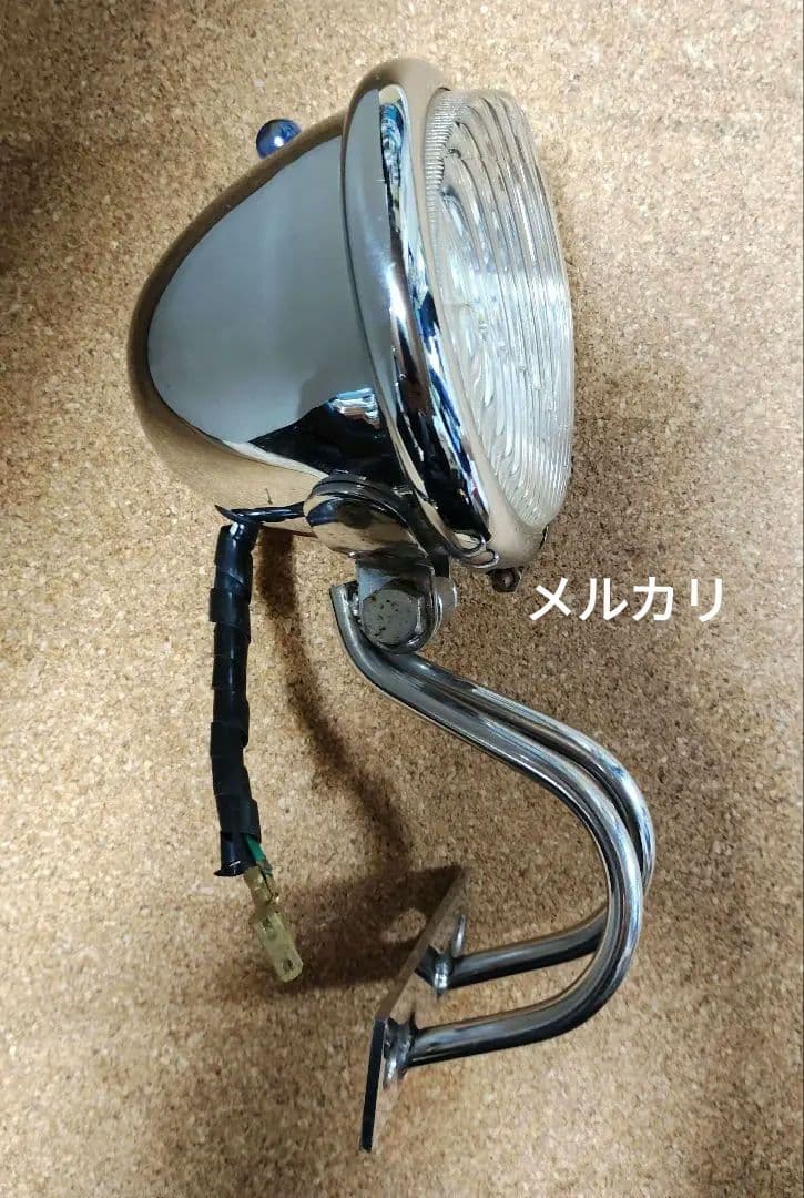 当時物、ビンテージ尖りガラスレンズヘッドライトになります☆激レア尖りガラスレンズ