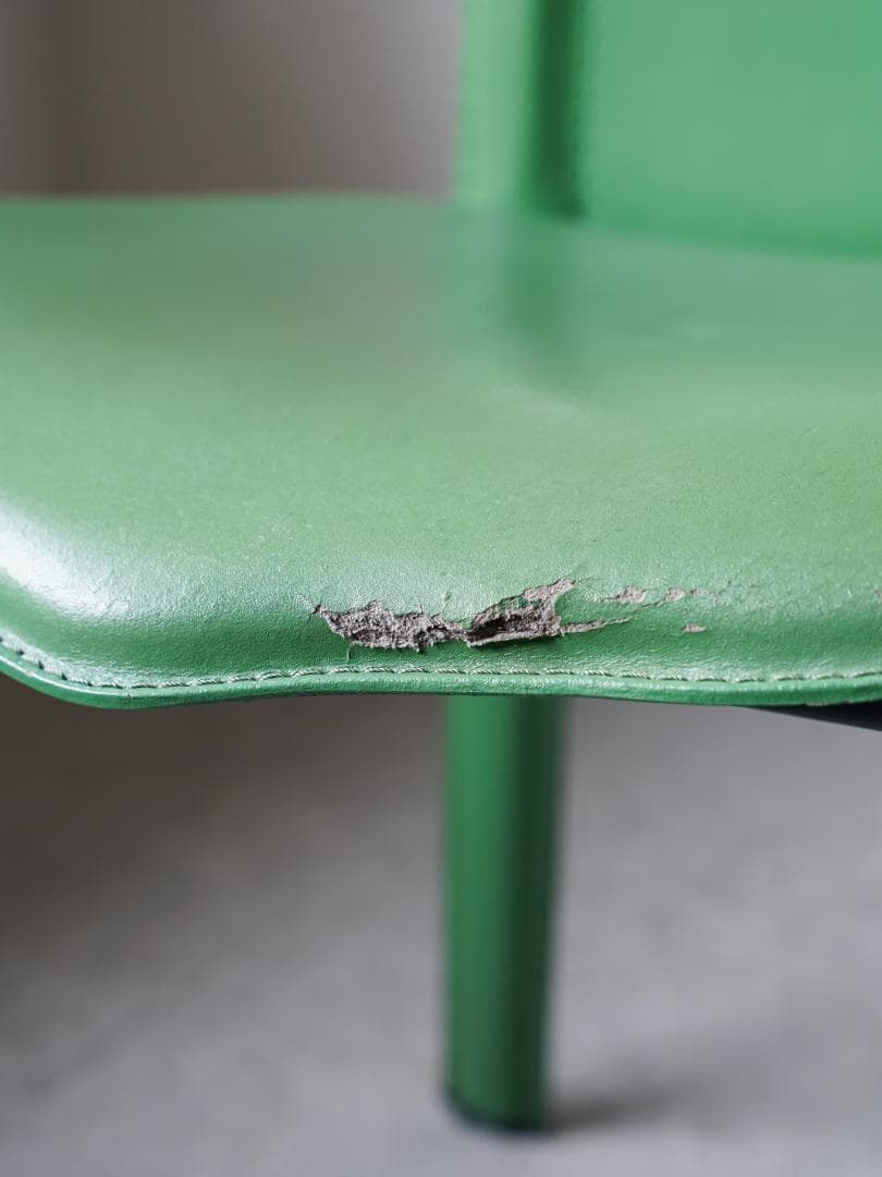 80-90's vintage ハイバック チェア グリーン ポストモダン