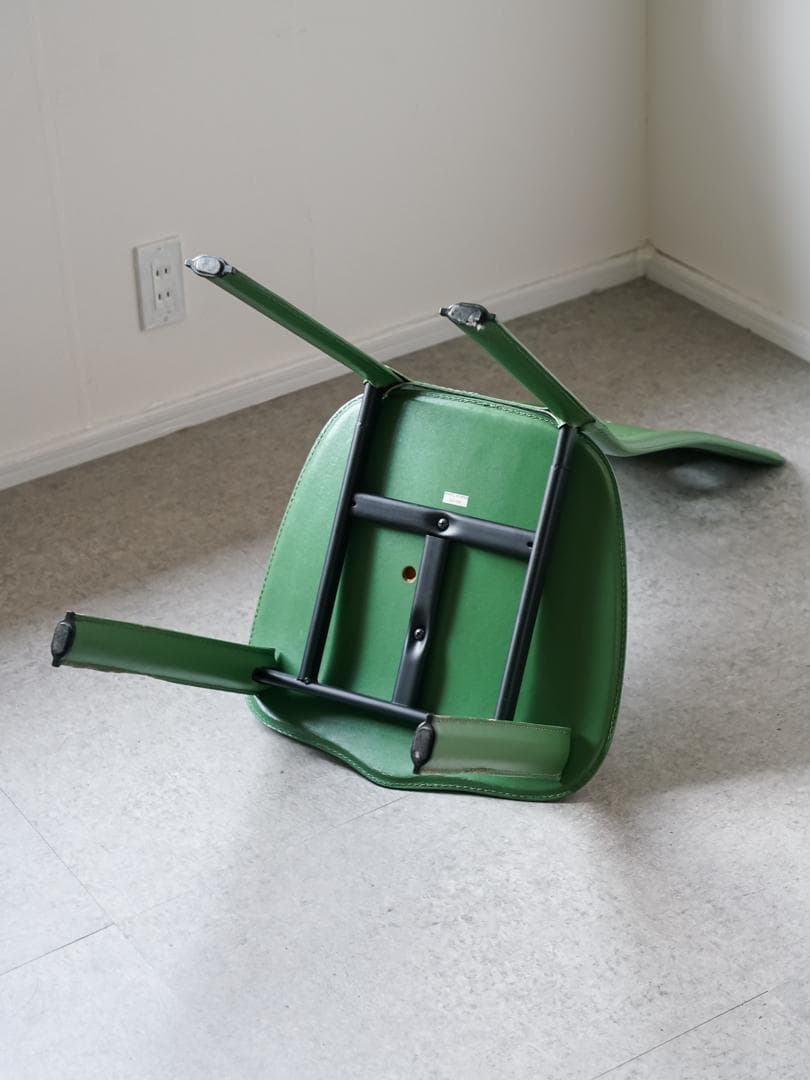 80-90's vintage ハイバック チェア グリーン ポストモダン