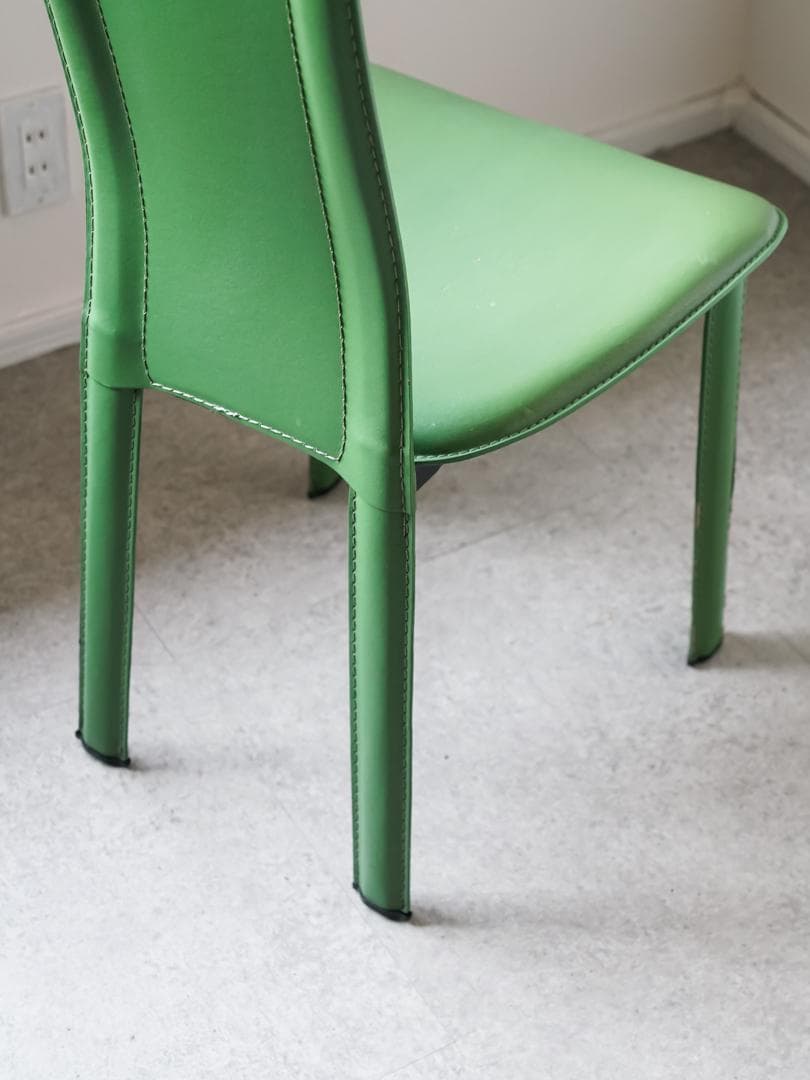 80-90's vintage ハイバック チェア グリーン ポストモダン
