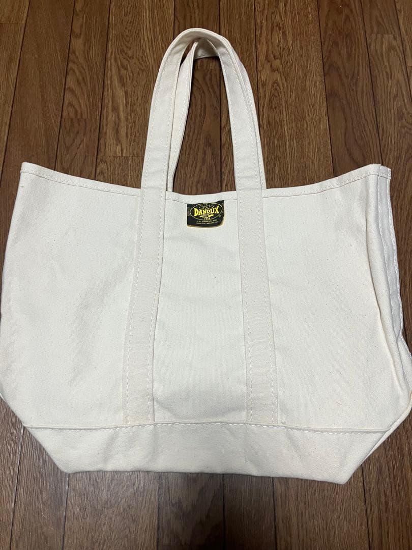 DANDUX ホワイトキャンバストートバッグ