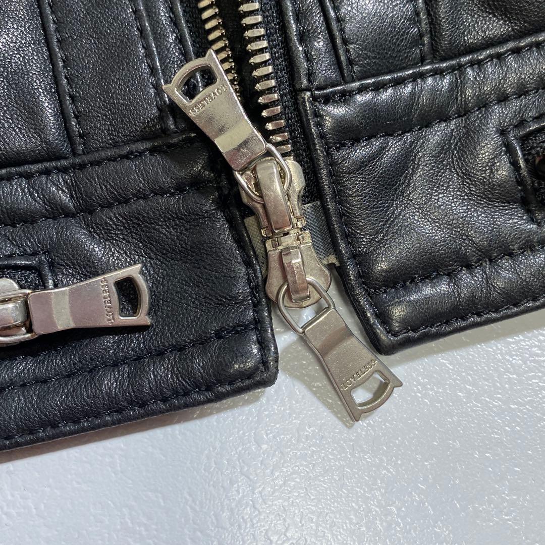 希少⭐︎ラブレス ラムスキン 羊革シングルライダースジャケット 裏地モノグラム