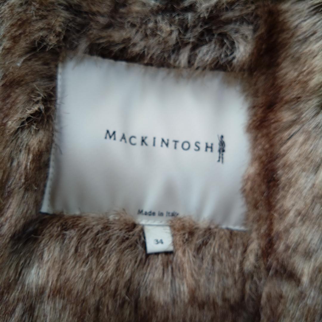 マッキントッシュ モッズコート 裏地総ファー イタリア製 ライナー 34 カーキ