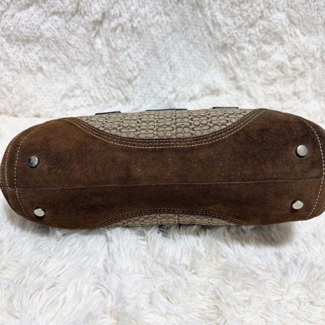 coach ソーホー　スエード　ハンドバッグ　ミング　シグネチャー