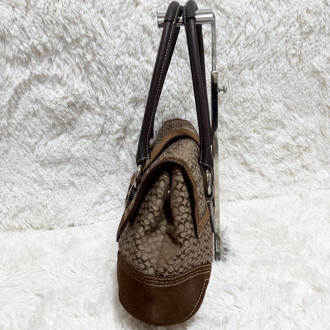 coach ソーホー　スエード　ハンドバッグ　ミング　シグネチャー