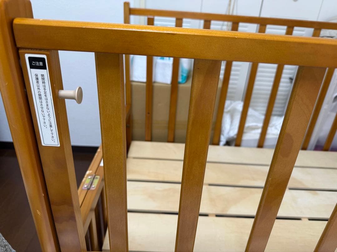 大和屋 yamatoya ラプス Wオープン すのこ ベビーベッド 木製