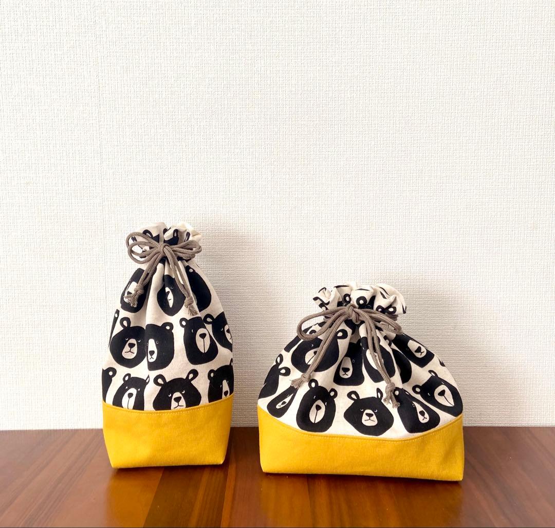 おとぼけおかおのくまちゃん　ハンドメイド　入園入学　5点セット　レッスンバッグ