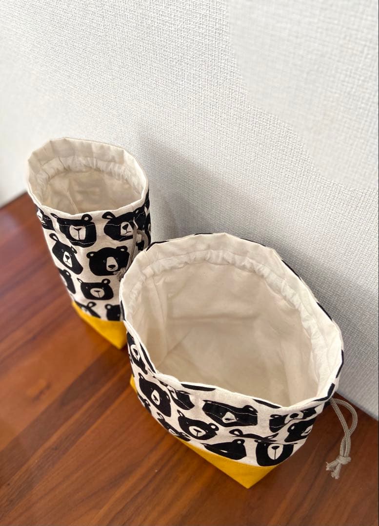 おとぼけおかおのくまちゃん　ハンドメイド　入園入学　5点セット　レッスンバッグ