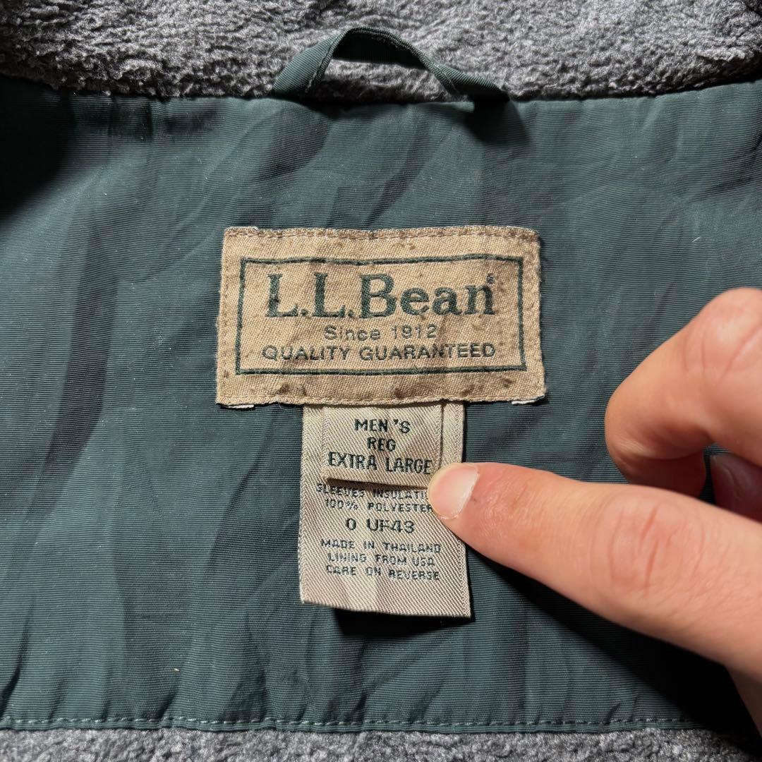 L.L.Bean エルエルビーンウォームアップジャケットグリーンフリース古着XL