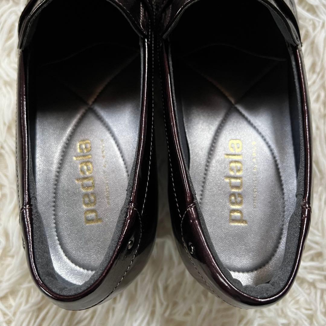 未使用級✨ ASICS pedala エナメルリボンローファー 23 EEE